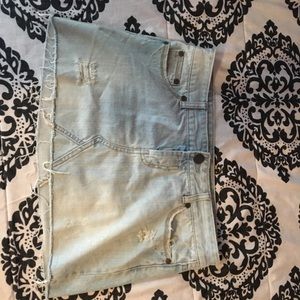 Ripped jean skirt